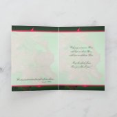 宗教的なポインセチアのクリスマスカード シーズンカード (内部)