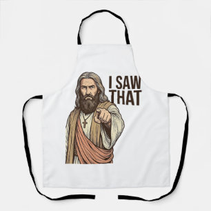 宗教的なポインティングのヴィンテージの彫刻Tシャツを見た エプロン