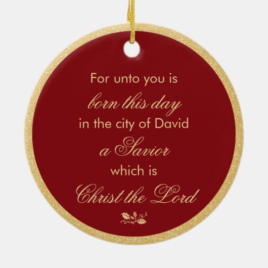 宗教的なマドンナと子供のクリスマスプレゼント セラミックオーナメント (裏面)