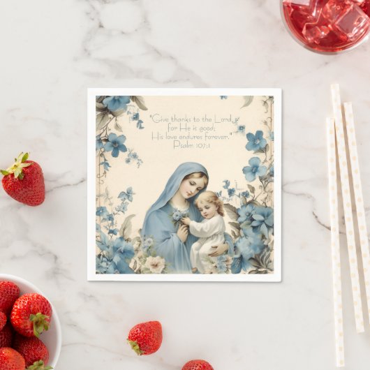 宗教的なマリアとイエスのフローラ聖なる書物、 経典 スタンダードカクテルナプキン (インサイチュ)