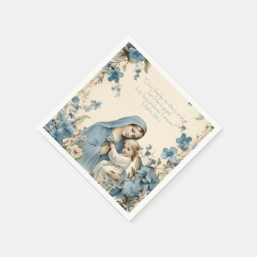 宗教的なマリアとイエスのフローラ聖なる書物、 経典 スタンダードカクテルナプキン (角)