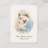 宗教的なマリアとベビーイエスのバプテスマの記憶 名刺 (正面)