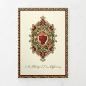 宗教的なミサ提供ヴァージンメリーイエス 三つ折りカード (カバー)