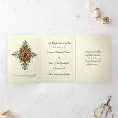 宗教的なミサ提供ヴァージンメリーイエス 三つ折りカード (内部)