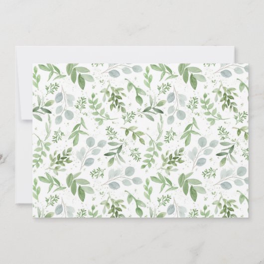 宗教的なユーカリ日付を保存フォトカード セーブザデート (裏面)