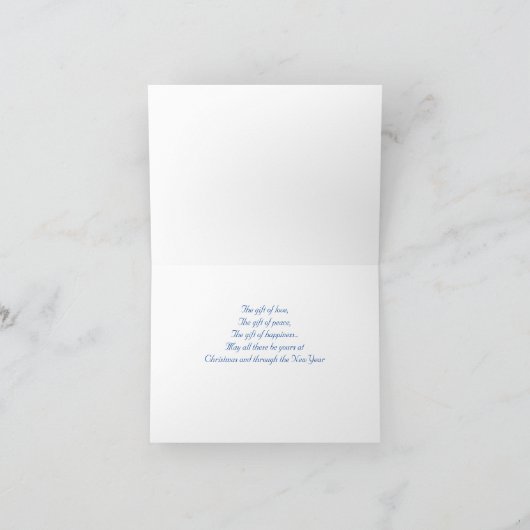 宗教的なライオンと羊のクリスマスカード シーズンカード (内部)