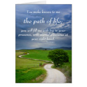 宗教的な人生の道悔やみや弔慰カード (正面)