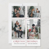 宗教的な休日の写真カードとリボンクロス シーズンカード (正面)