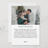 宗教的な休日の写真カードとリボンクロス シーズンカード (裏面)