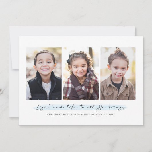 宗教的な休日3枚の写真カード シーズンカード (正面)