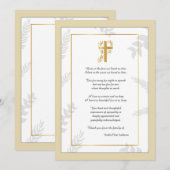 宗教的な共感のお礼カード 招待状 (正面/裏面)