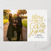 宗教的な写真カード金箔の神への栄光 箔シーズンカード (正面)