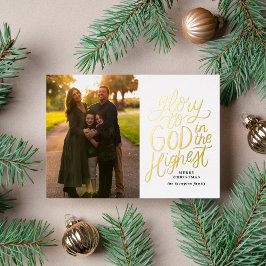 宗教的な写真カード金箔の神への栄光 箔シーズンカード