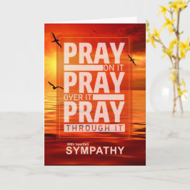 宗教的な同情 日没 海 Pray Through It カード