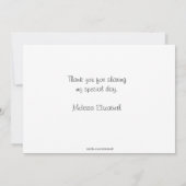 宗教的な子羊、クロス、紫のフローラフォトカード サンキューカード (裏面)