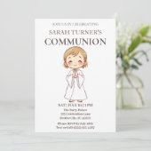 宗教的な少女の初聖体拝領 キリスト教 招待状 (スタンド正面)