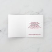 宗教的な悔やみや弔慰ありがとうノートカード、バーガンディー サンキューカード (内部)