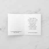 宗教的な悔やみや弔慰ありがとうノートカード – - Lily サンキューカード (内部)