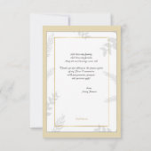 宗教的な感謝のゴールド招待状 招待状 (裏面)