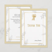 宗教的な感謝のゴールド招待状 招待状 (正面/裏面)