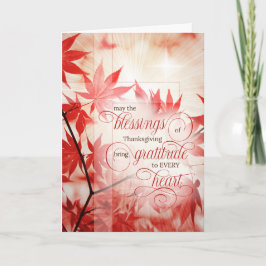宗教的な感謝祭のカエデ葉ルとクリスチャン シーズンカード