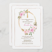 宗教的な楕円形の招待状 招待状 (正面/裏面)