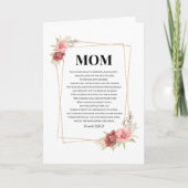 宗教的な母の日のカード - 箴言31:25-31 カード (正面)