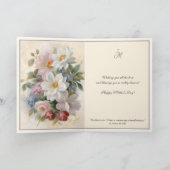 宗教的な母の日のヴァージンメアリーフローラ カード (内部)