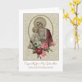 宗教的な母の日の神母カトリックカード カード (黄色い花)