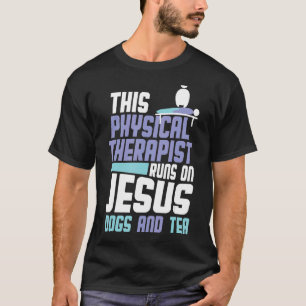 宗教的な物理セラピストドッグイエスキステアティーフィジオ Tシャツ