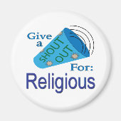 宗教的な理由で大声で叫ぶ マグネット (正面)