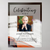 宗教的な生命のお祝い カスタム写真 追悼式 ポスター (正面)