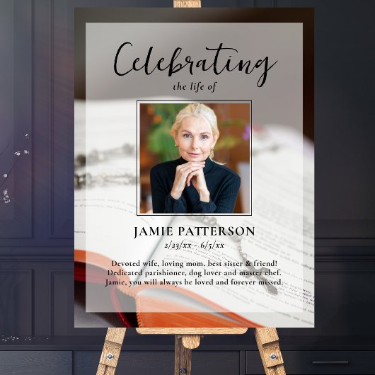宗教的な生命のお祝い カスタム写真 追悼式 ポスター