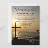 宗教的な生命の祝い | 日没の追悼式 招待状 (正面)