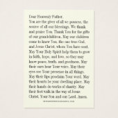 宗教的な祖父母祈りの言葉聖カードカトリック (裏面)