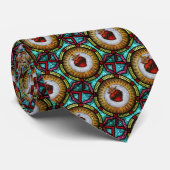 宗教的な神聖なハートイエスのステンドグラス ネクタイ (ロール)