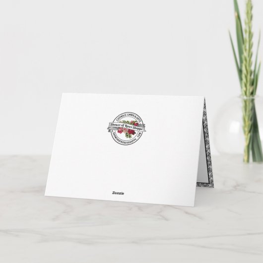 宗教的な神聖な家族イエスメリーヨセフ線の芸術 カード (裏面)