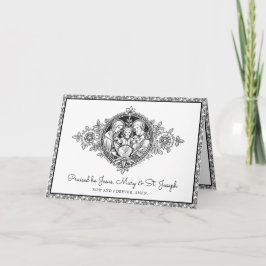 宗教的な神聖な家族イエスメリーヨセフ線の芸術 カード