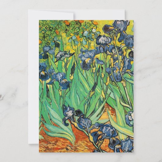 宗教的な結婚式、ヴィンセント・ヴァン・ゴッホ、アイリス 招待状 (裏面)