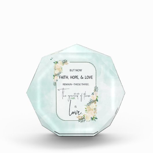 宗教的な結婚記念日信仰希望愛 フォトブロック (正面)