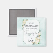 宗教的な結婚記念日信仰希望愛 マグネット (正面/裏面)