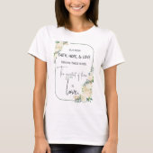 宗教的な結婚記念日信仰希望愛 Tシャツ (正面)