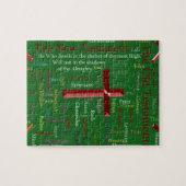 宗教的な緑のワードクラウド ジグソーパズル (横)