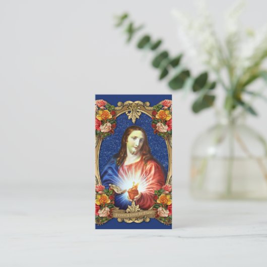 宗教的な聖なるハートの祈りの言葉死者の魂Pl プレイスカード (スタンド正面)