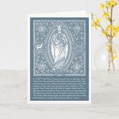 宗教的な聖なるハートイエスカトリック祈りの言葉カード カード (黄色い花)