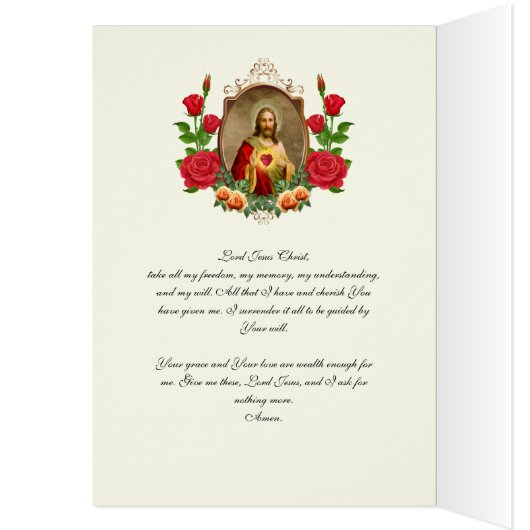 宗教的な聖なるハートイエスカトリック祈りの言葉 (内側 (左))