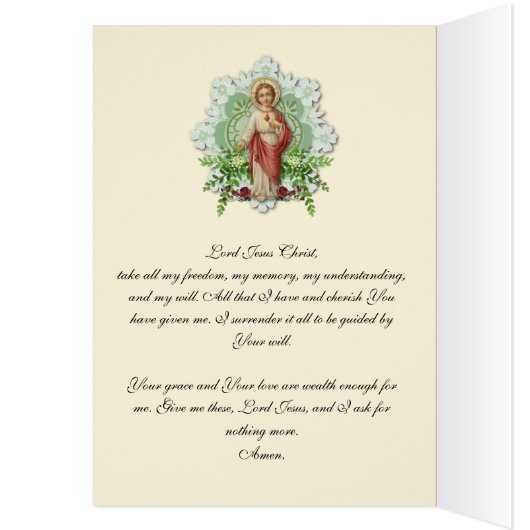 宗教的な聖なるハートイエスカトリック祈りの言葉 (内側 (左))