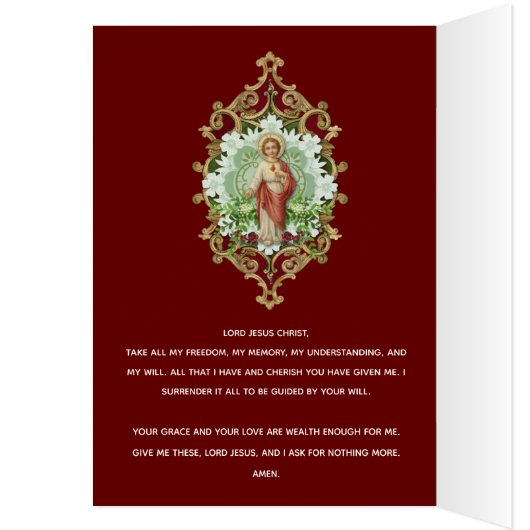 宗教的な聖なるハートイエスカトリック祈りの言葉 (内側 (左))