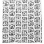 宗教的な聖なる名前のヴァージンメアリーブラック&ホワイト シャワーカーテン (正面)