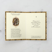 宗教的な聖ガブリエルアーチャンエルカトリック祈りの言葉 カード (内部)